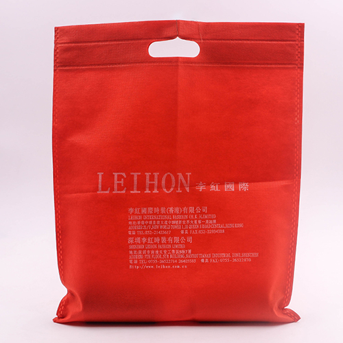 紅色平口服裝購物無紡布袋定制