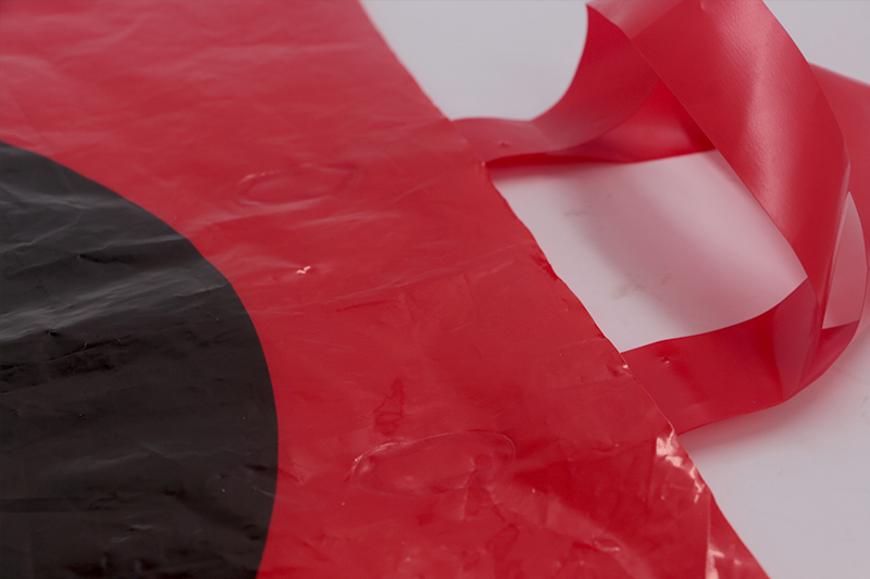 紅色pe購物手提宣傳袋